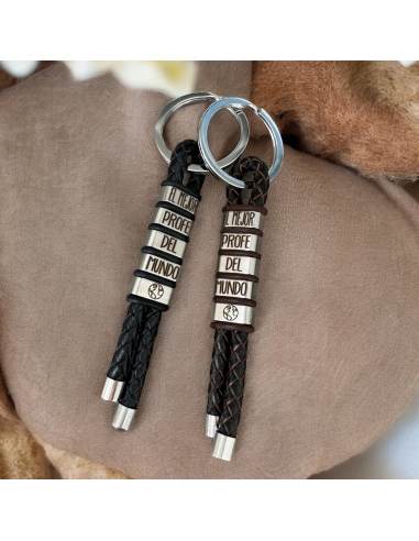 Llavero con frase, (El mejor profe...