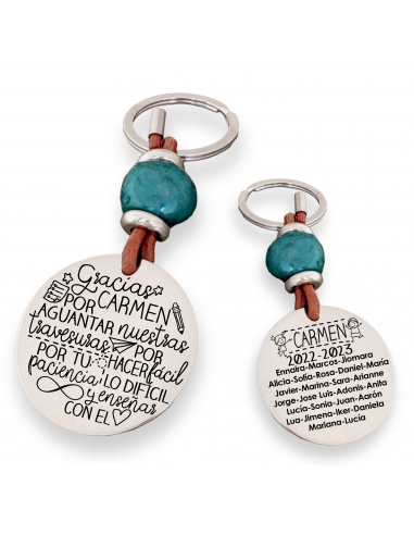 Llavero con frase (Gracias (nombre)...