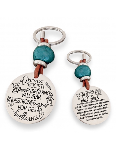 Llavero con frase (Gracias (nombre)...