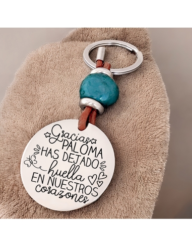 Llavero con frase (Gracias (Nombre)...