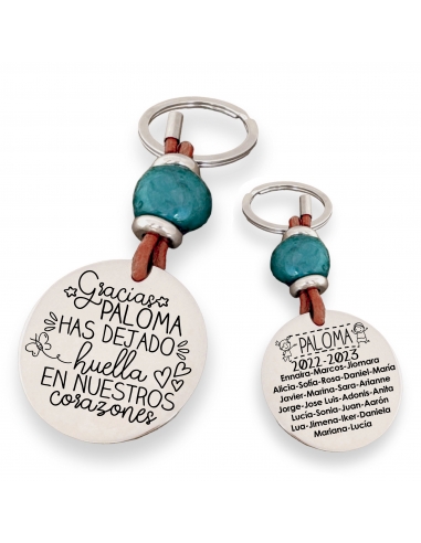 Llavero con frase (Gracias (Nombre)...