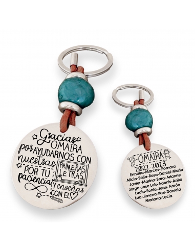 Llavero con frase (Gracias (nombre)...