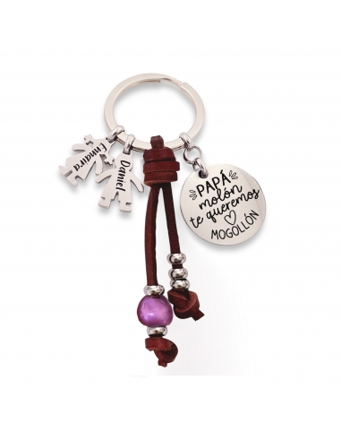 Llavero con frase (Papá molón, te...