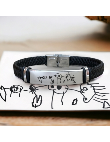 Pulsera modelo MOISES-2 de cuero...