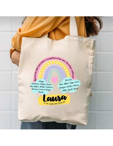 Bolsa arcoíris personalizada con el...
