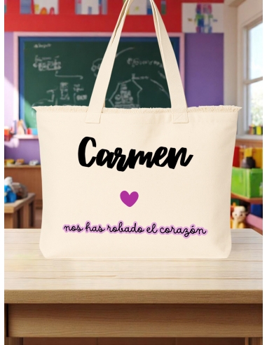 Bolsa fleco personalizado con el...