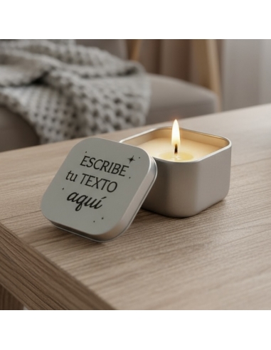 Diseñamos la vela con tu frase,...