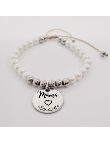 Pulsera modelo NACALA, con frase mamá...