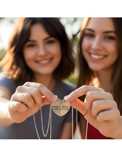 Collar DOBLE corazón de...